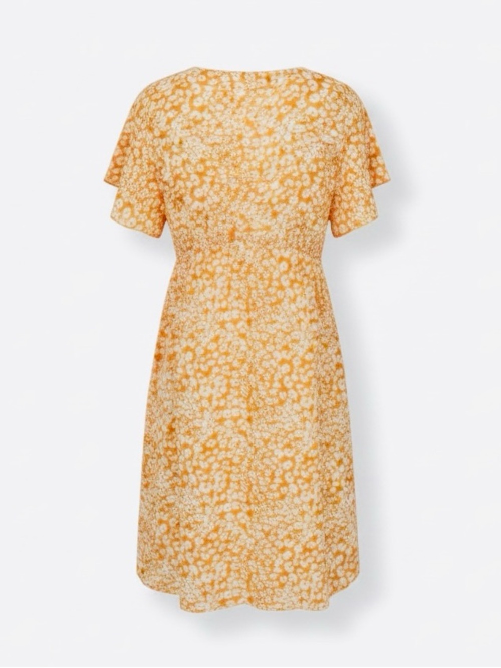 Women’s Sunny Yellow Leopard-Print V-Neck Mini Dress - Small, New (Never Worn) - Picture 2 of 3